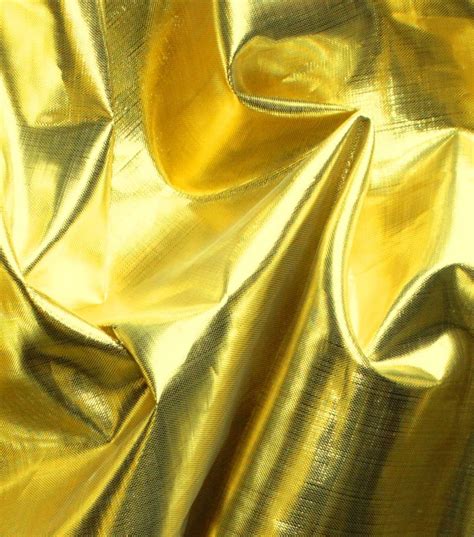 Gold Metallic White Fabric 